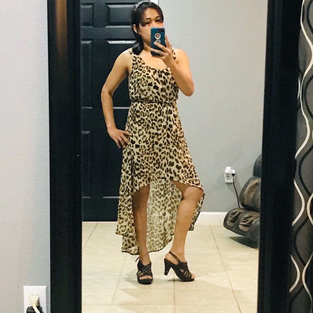 High low print dress 👗